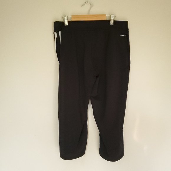 Adidas Clima365 3 stripe capri pants black white M - Picture 7 of 12